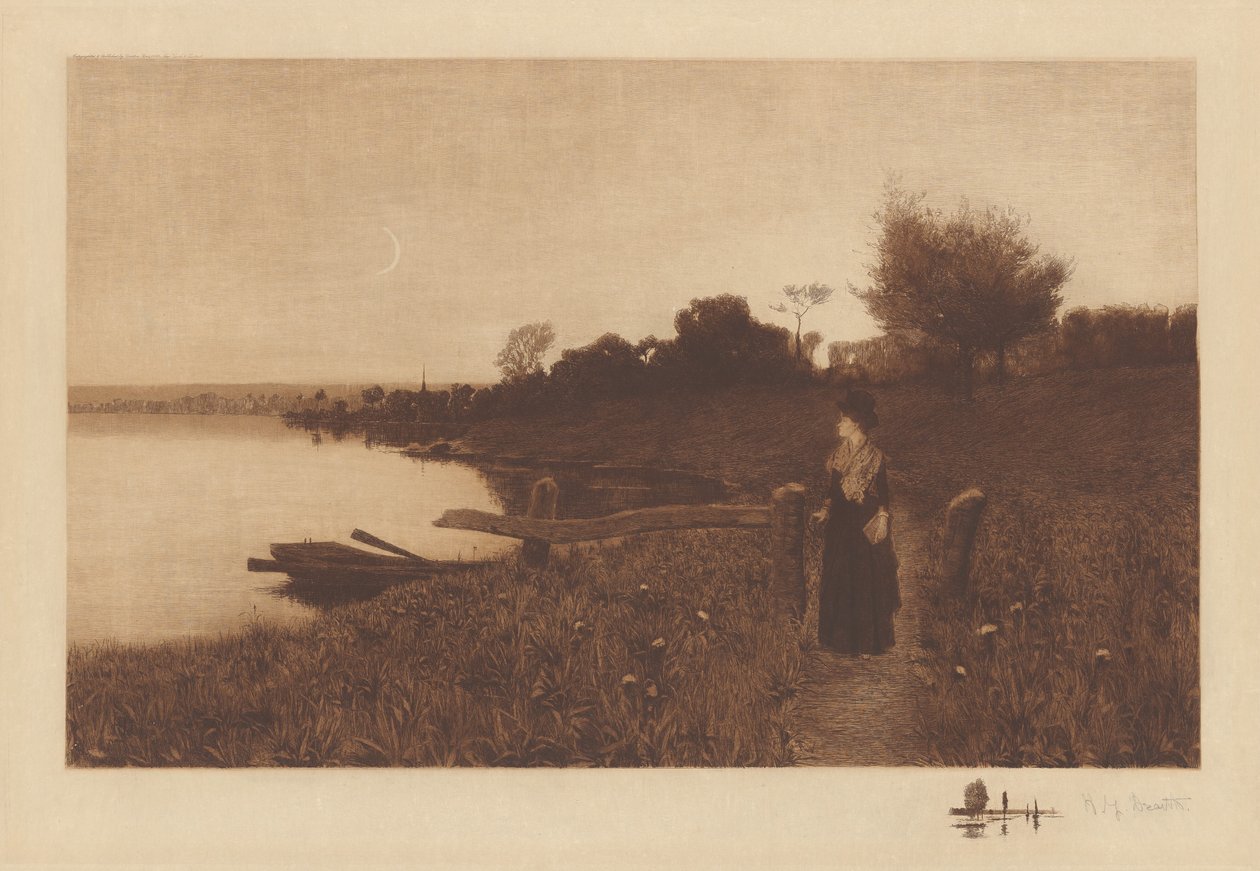 Uden titel (Moonlight Stroll) af Henry Golden Dearth