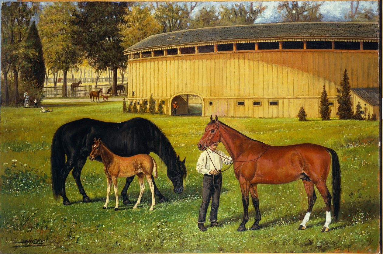 Træningsbanen på messeområdet, 1887 af Henry H. Cross