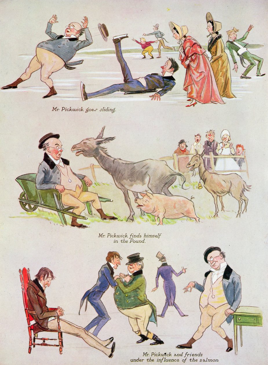 Tegnefilm af Mr. Pickwick fra 