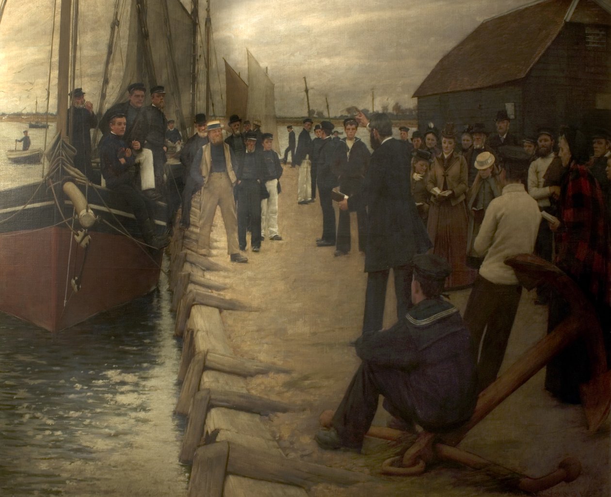 En mission til sømænd, 1891 af Henry Herbert La Thangue