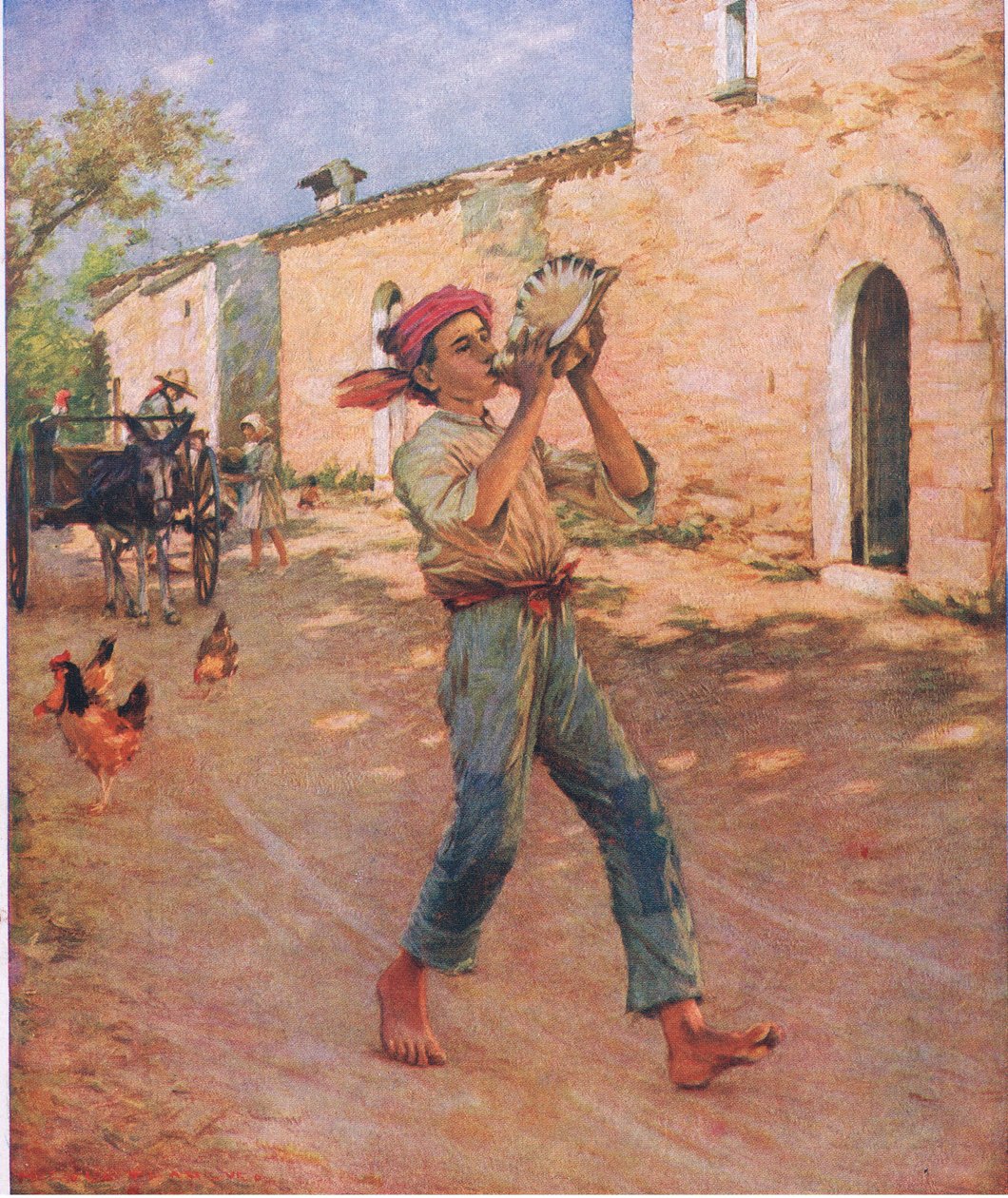 Grædende fisk i Spanien, illustration fra My Magazine, 1925 af Henry Herbert La Thangue