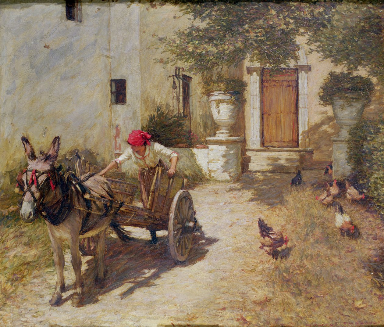 Gårdsplads, 1905 af Henry Herbert La Thangue