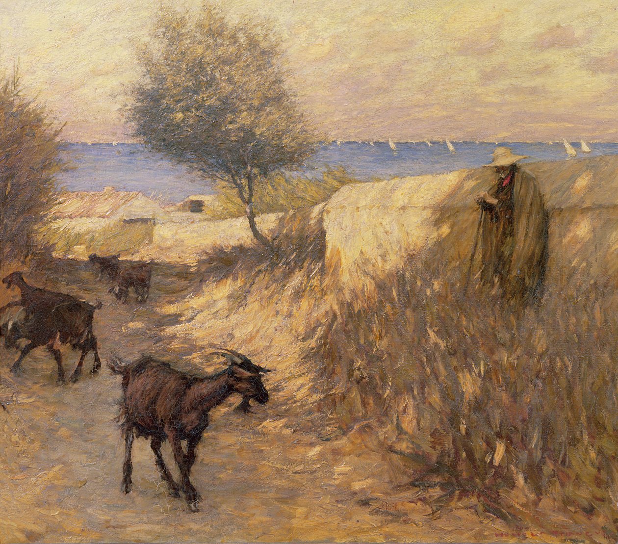 Provencalsk Lane, Martigues af Henry Herbert La Thangue