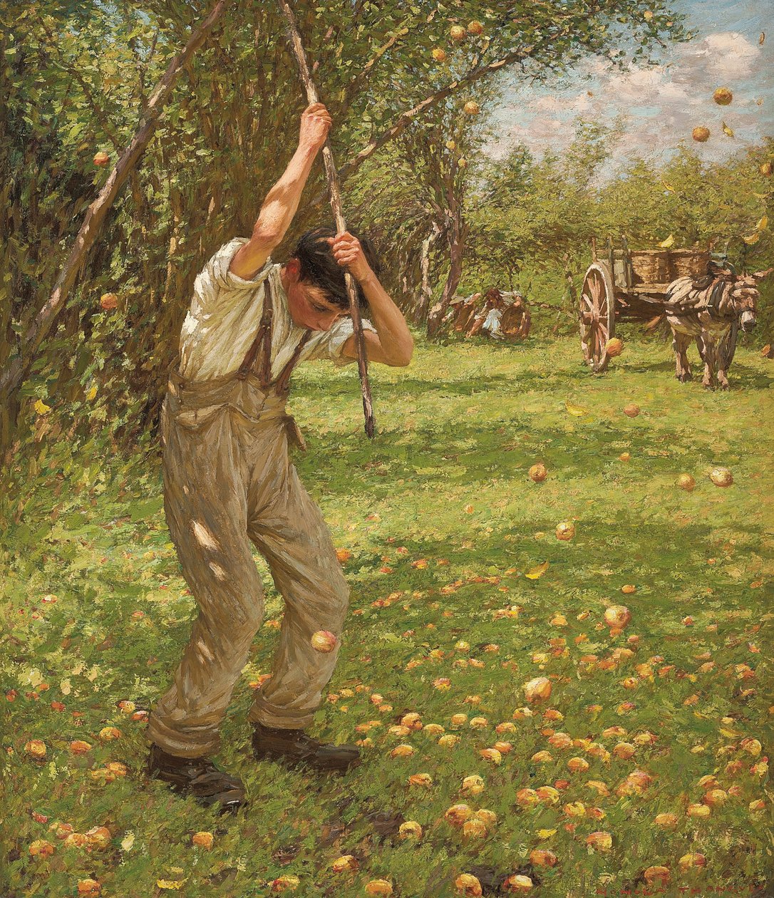 Ryster cideræbler ned af Henry Herbert La Thangue