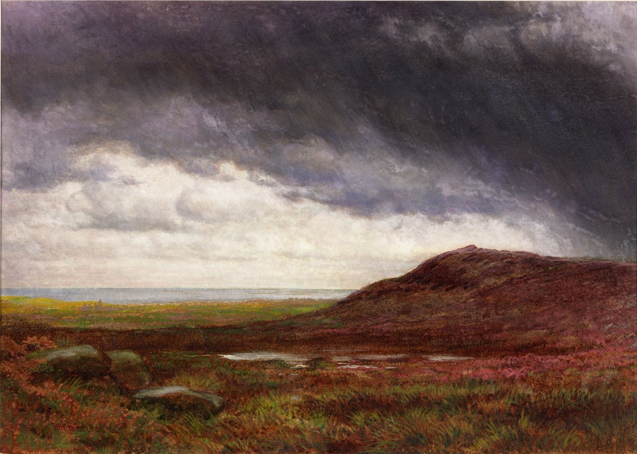 Moorland (akvarel og gouache) af Henry Hetherington Emmerson