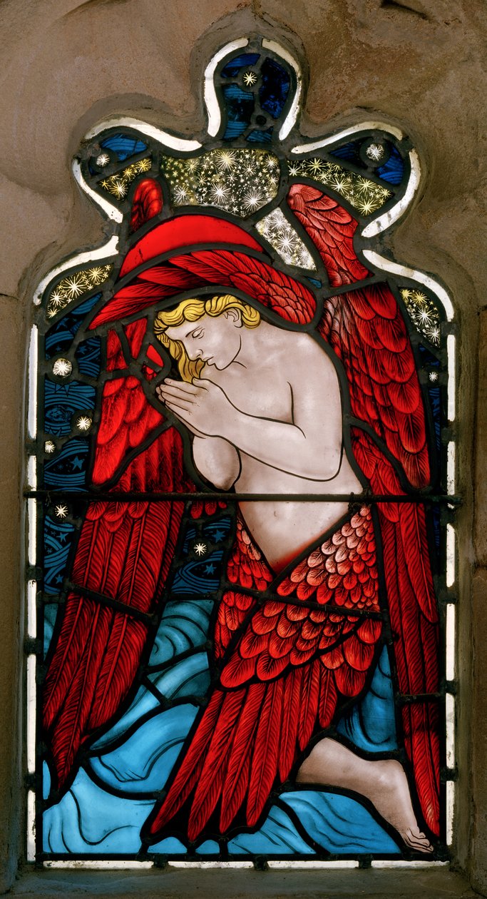 Alnwick, St Michael & St Paul, James Powell & Sons, Henry Holiday, Kneeling Angel, 1878 af Henry Holiday