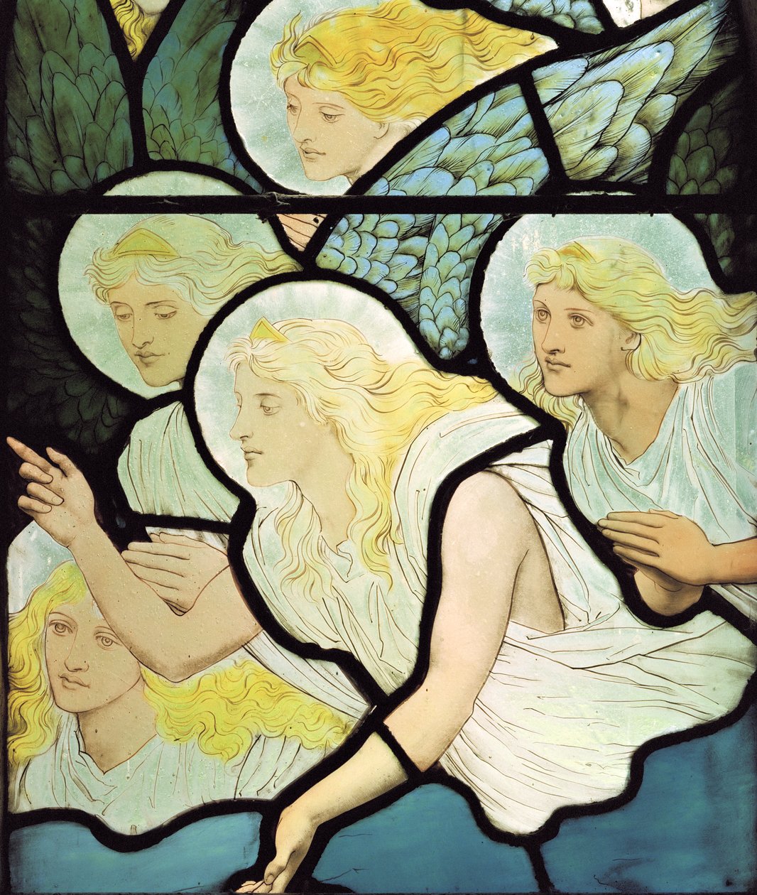 Engle, 1882 (farvet glas) af Henry Holiday