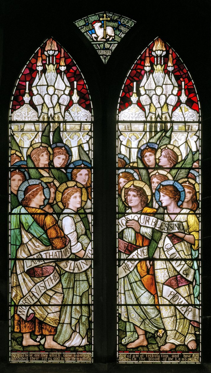 Bakewell, All Saints, Holiday Workshop, Henry Holiday, The Lamb Of God, 1893 af Henry Holiday