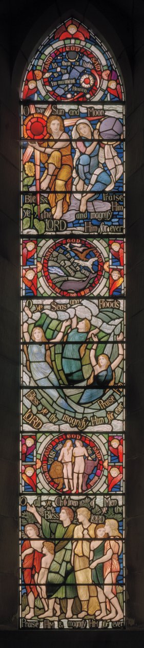 Benedicite-vindue, ca.1895 (glasmaleri) af Henry Holiday