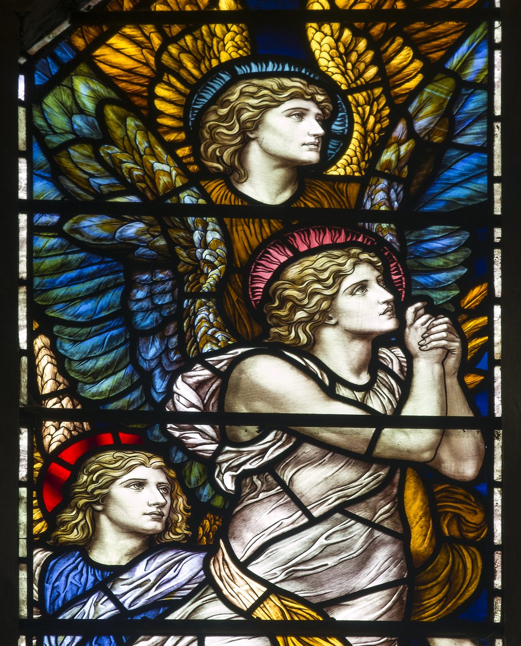 Buckland, St Mary, James Powell & Sons, Henry Holiday, The Barcote Chapel, Praising Angels, 1889 af Henry Holiday