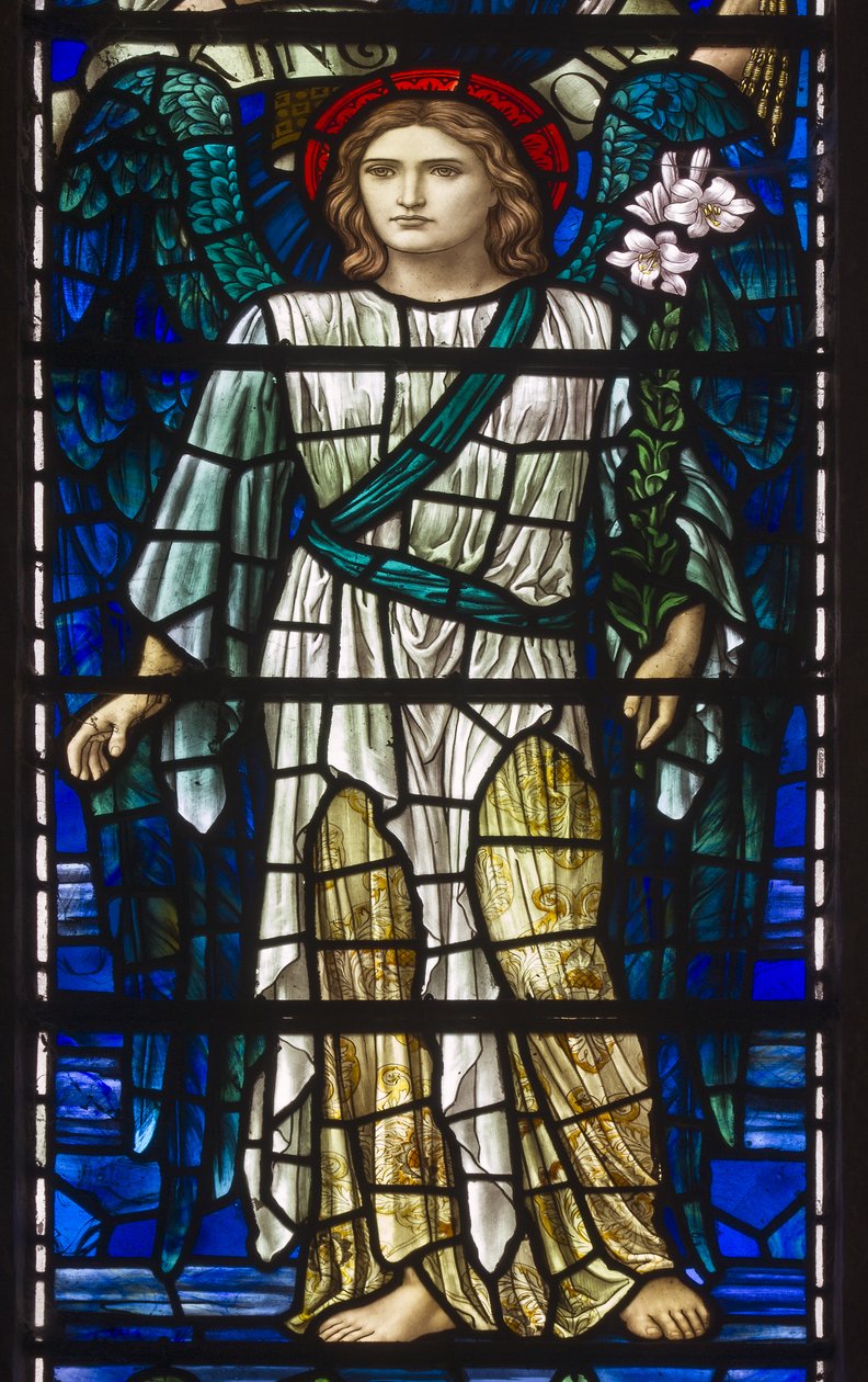 Buckland, St Mary, Lowndes & Drury, Henry Holiday, Ærkeenglen Gabriel, 1918 af Henry Holiday