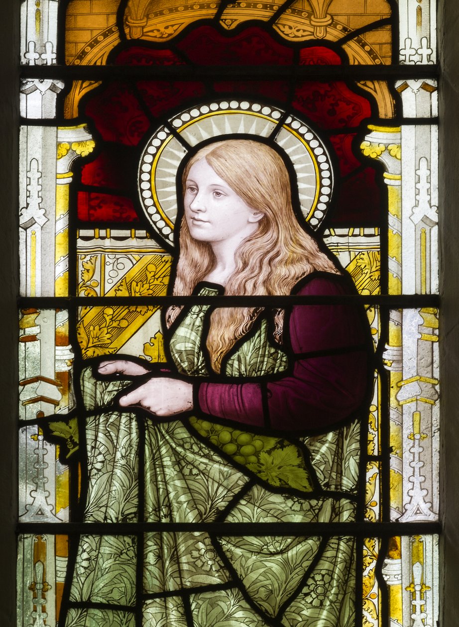 Cambridge, Trinity College, Heaton Butler & Bayne, Henry Holiday, Phoebe, 1870, Phoebe Cookson, tilpasset fra Carl Almquist af Henry Holiday