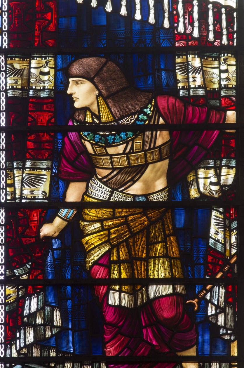 Durham Cathedral, Holday Workshop, Henry Holiday, Moses forlader Faraos domstol detalje, 1895 af Henry Holiday