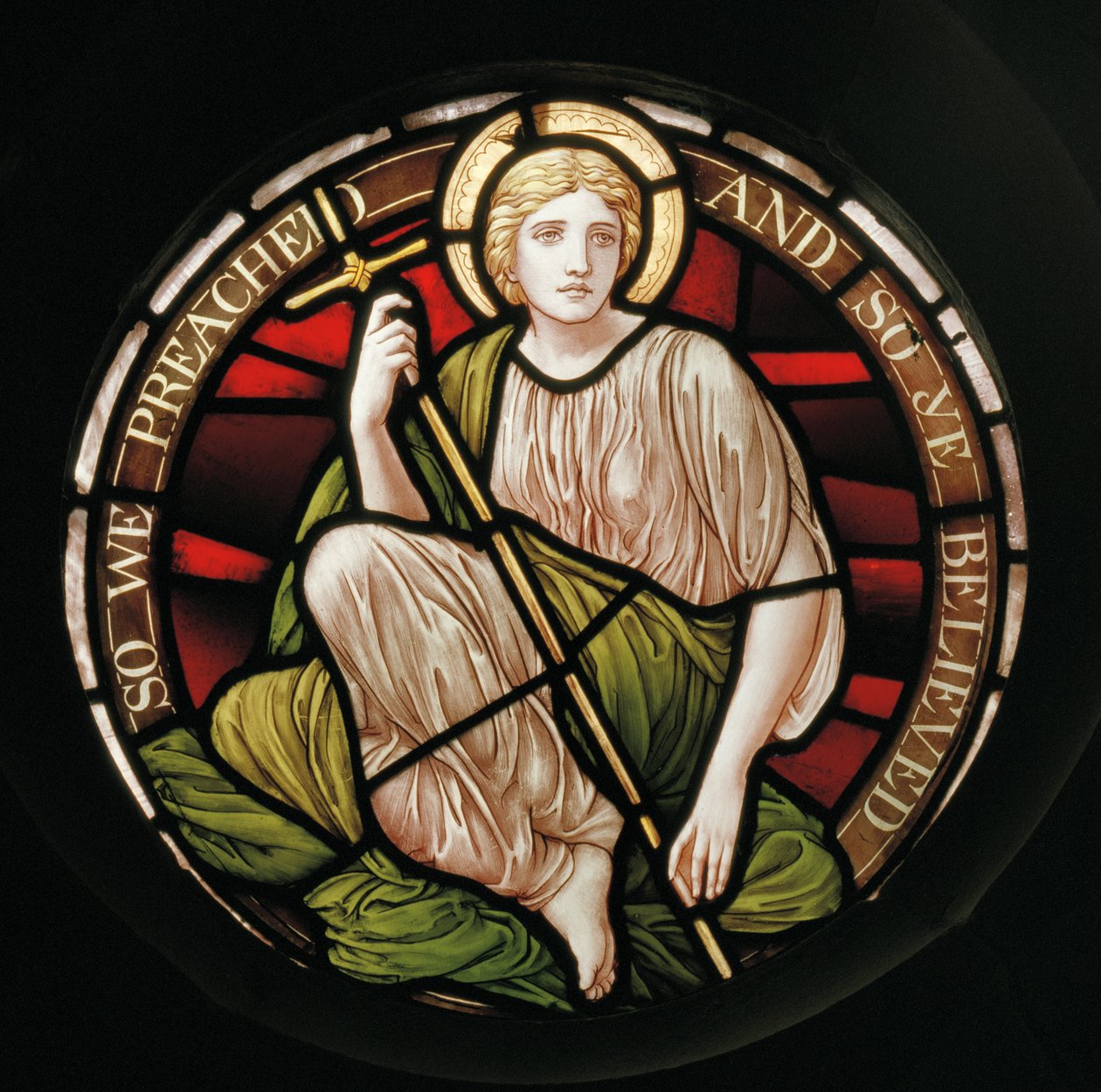 Faith, 1888 (farvet glas) af Henry Holiday