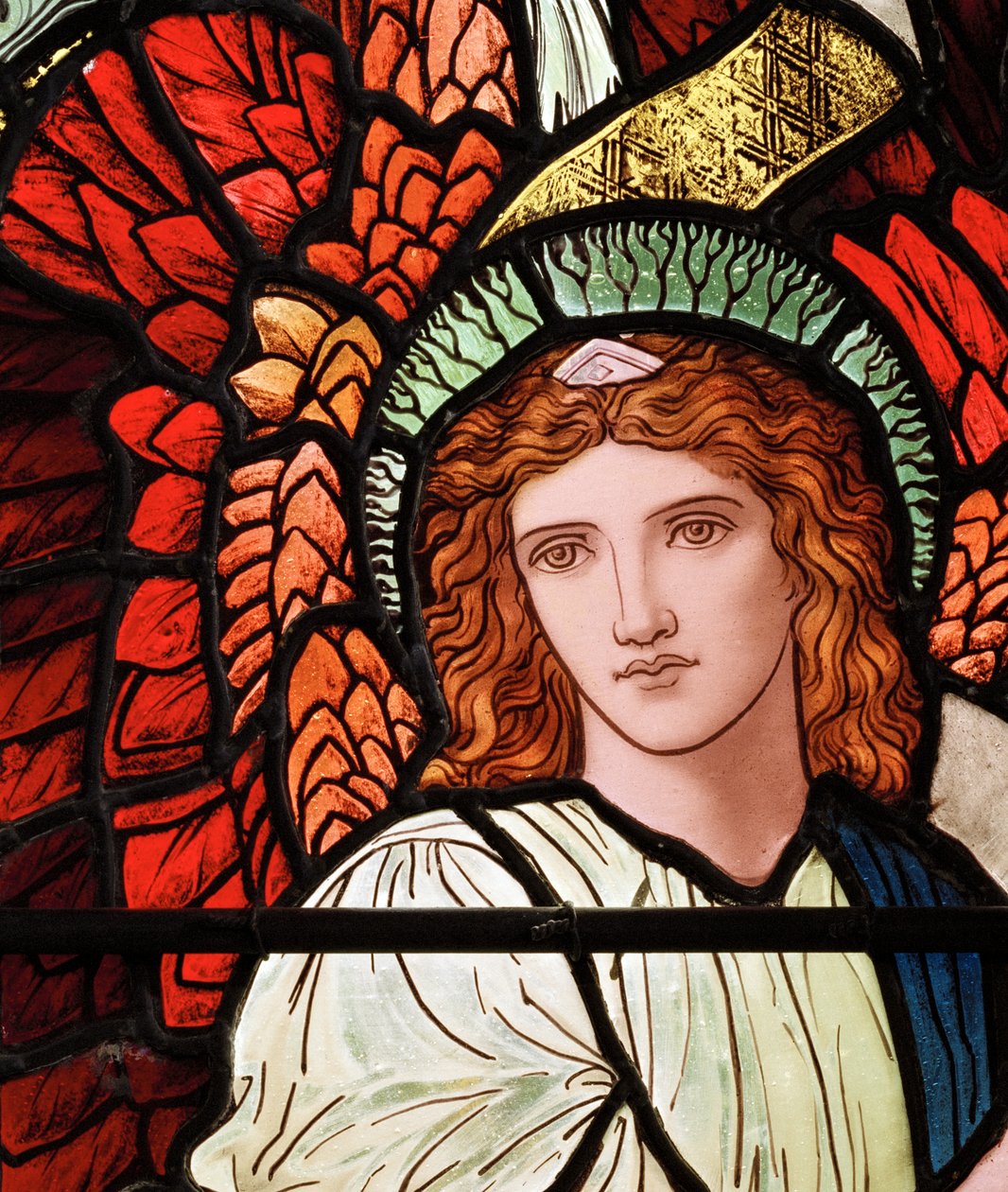 Grasmere, St Oswald, James Powell & Sons, Henry Holiday, Ministering Angels detalje, 1893 af Henry Holiday