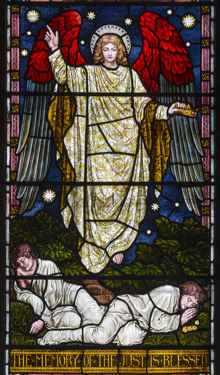 Kirkstall, St Stephen, Heaton Butler & Bayne, Henry Holiday, The Memory Of The Just Is Blessed, Ordsprogene Kapitel 10, Vers 7, ca. 1870 af Henry Holiday