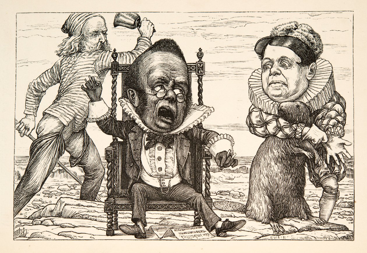 Så stor var hans forskrækkelse, at hans vest blev hvid pub. 1876. af Henry Holiday