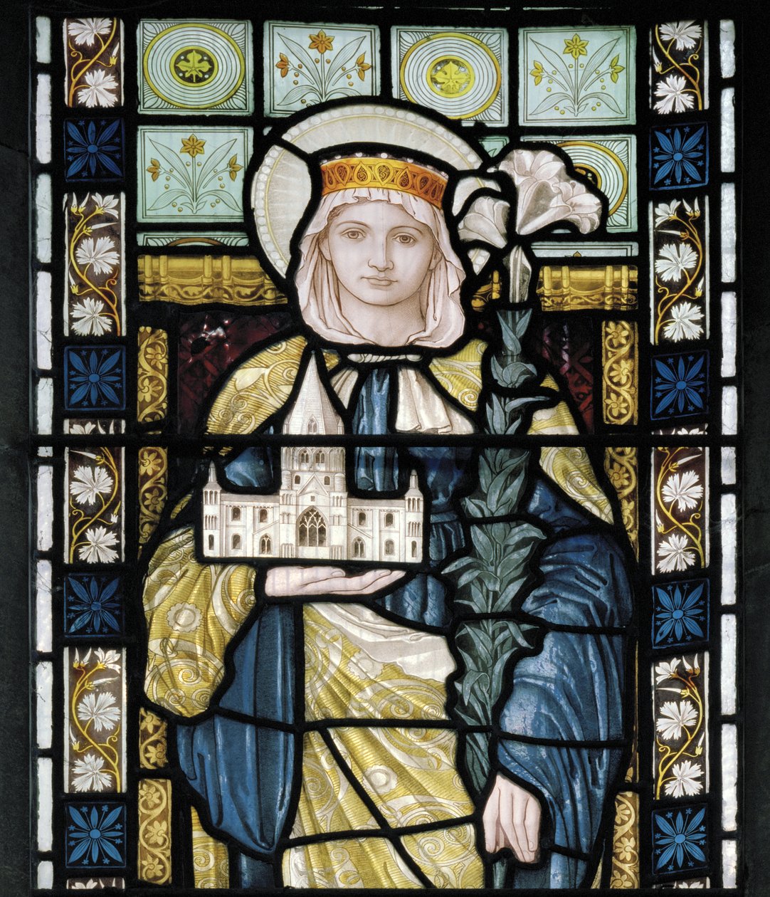 St Frideswide, ca. 1872 (farvet glas) af Henry Holiday