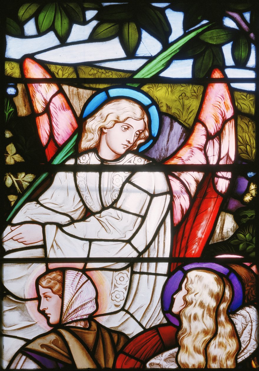 Bebudelsen, 1863 (farvet glas) af Henry Holiday