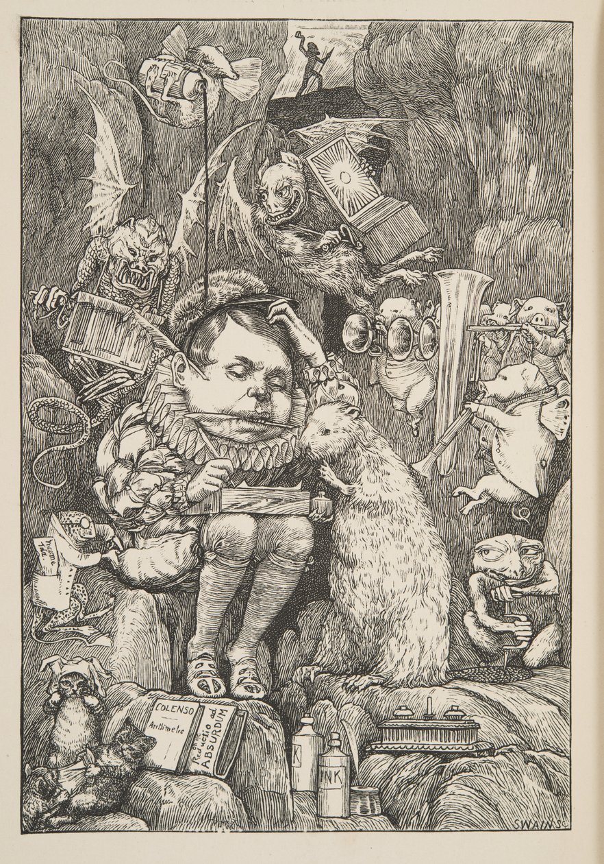 The Beaver bragte papir, portfolio og kuglepenne, fra The Hunting of the Snark, an Agony in Eight Fits, af Lewis Carroll, pub. 1876 af Henry Holiday