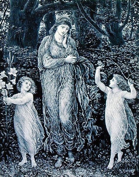 The Bonnie Bairns (pen og blæk på papir) af Henry Holiday