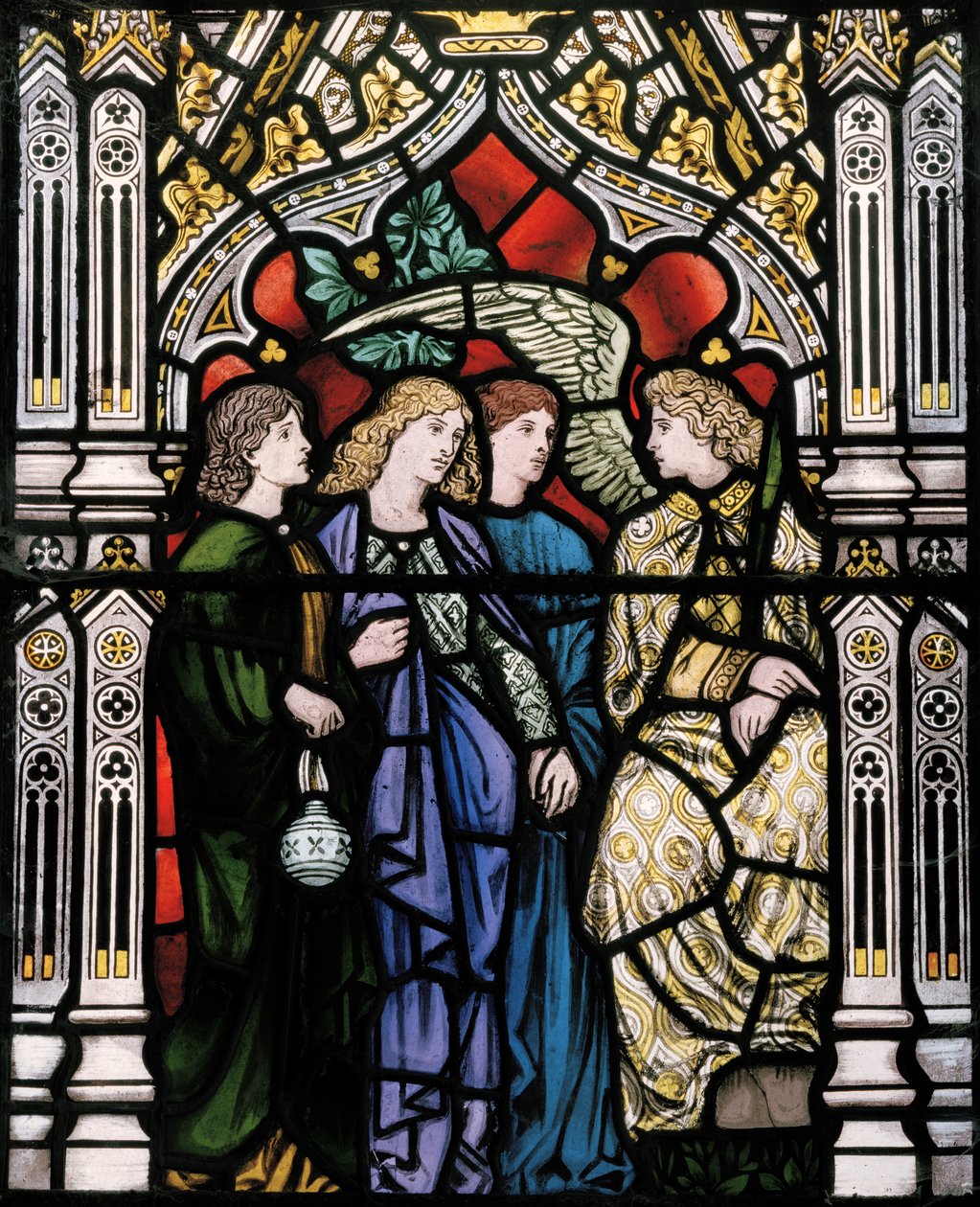The Three Marys and an Angel, 1865 (farvet glas) af Henry Holiday