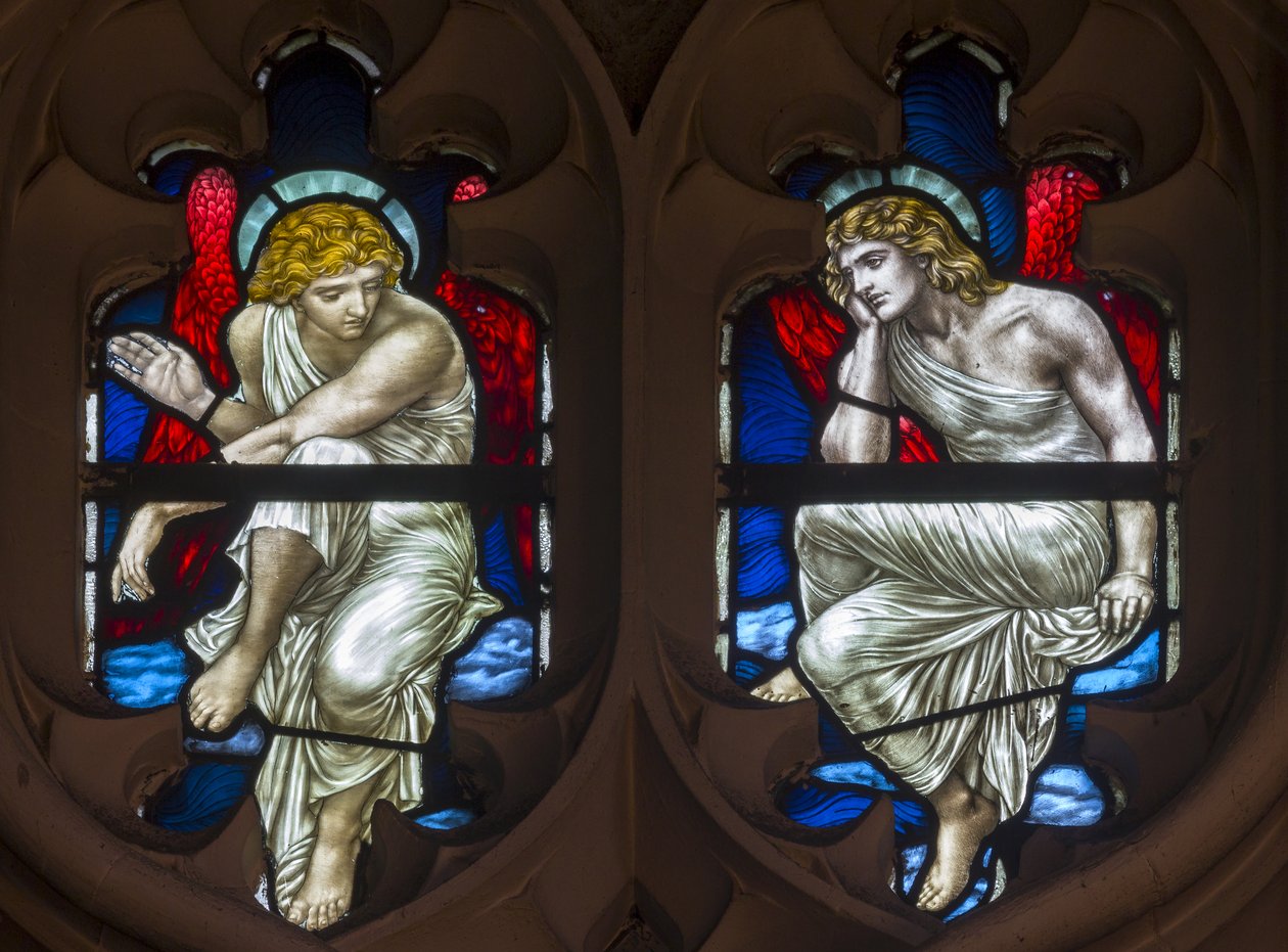 Westminster, St. Margaret, James Powell & Sons, Henry Holiday, Tracery Angels, 1883 af Henry Holiday