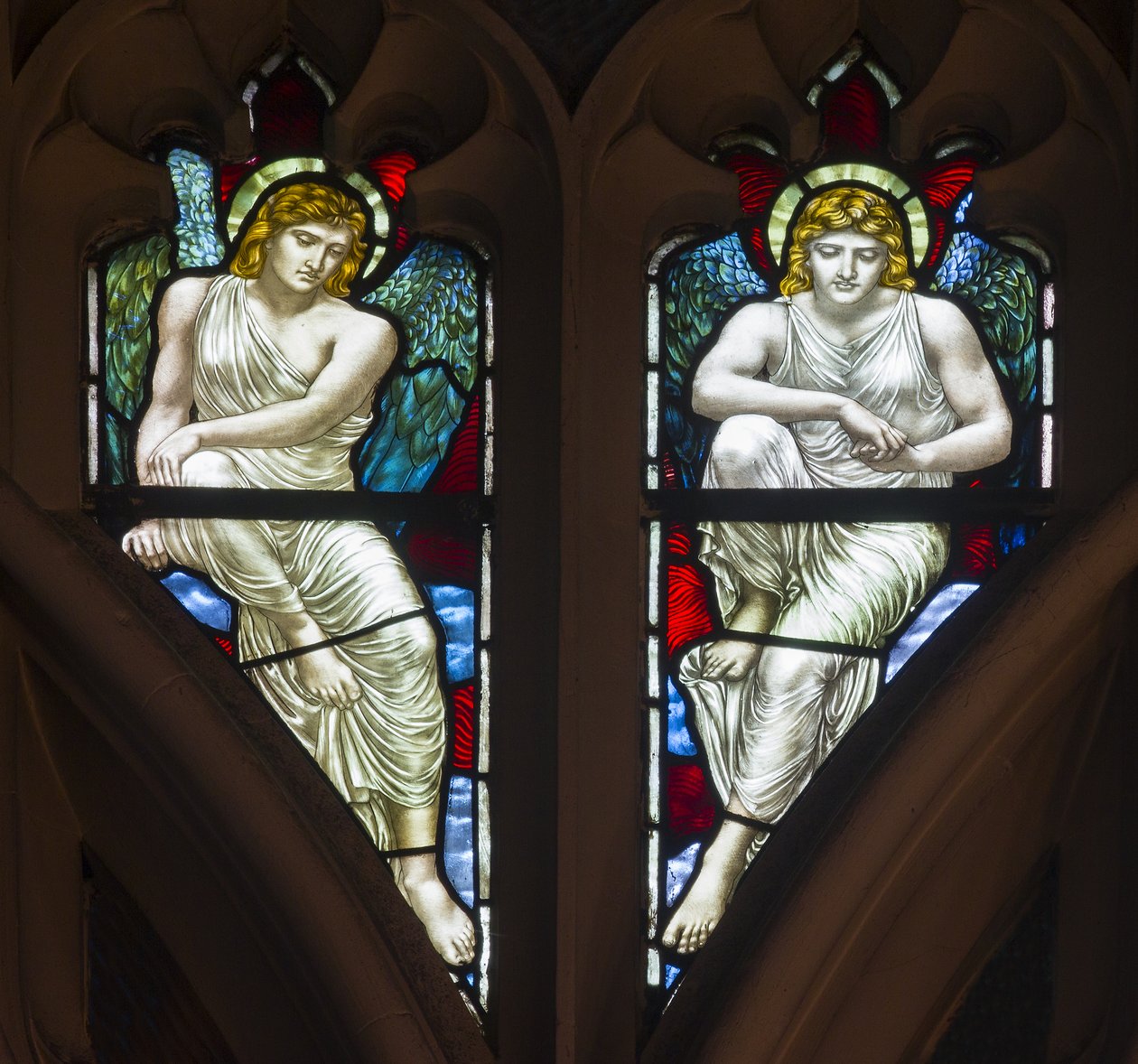 Westminster, St. Margaret, James Powell & Sons, Henry Holiday, Tracery Angels, 1883 af Henry Holiday