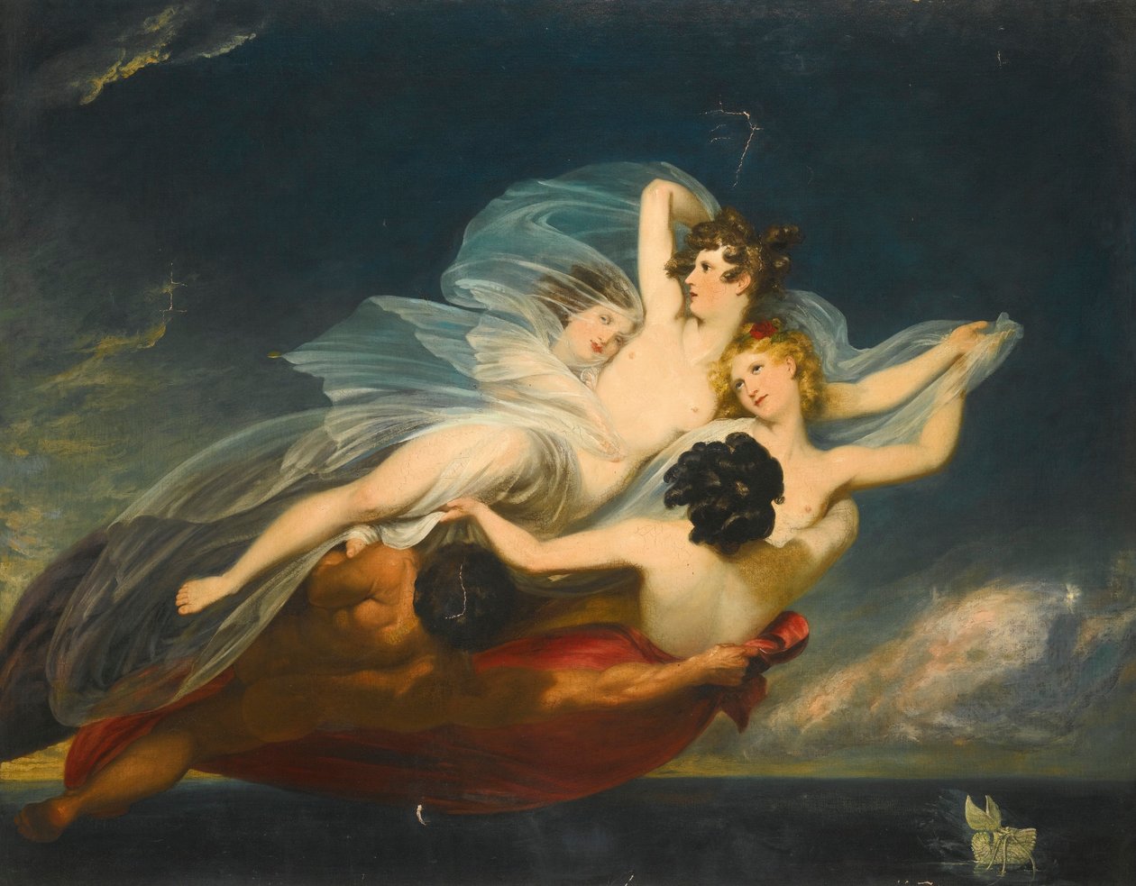Hylas bæres væk af nymfer af Henry Howard