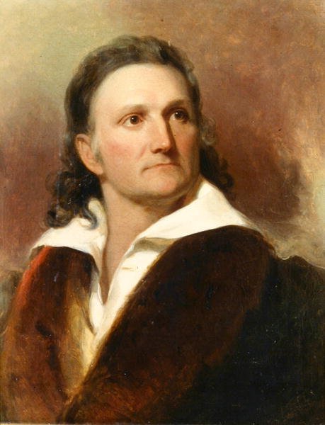 Portræt af J.J. Audubon (1785-1851) ca. 1833 (wc på papir) af Henry Inman