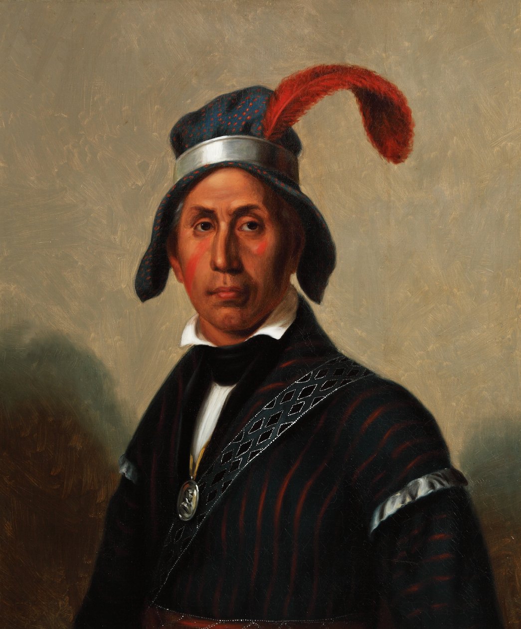 Yaha Hajo, Mad Wolf (Creek) 1836 (olie på lærred) af Henry Inman