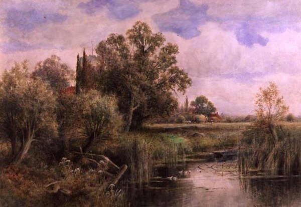 The Backwater, Wargrave-on-Thames af Henry John Kinnaird