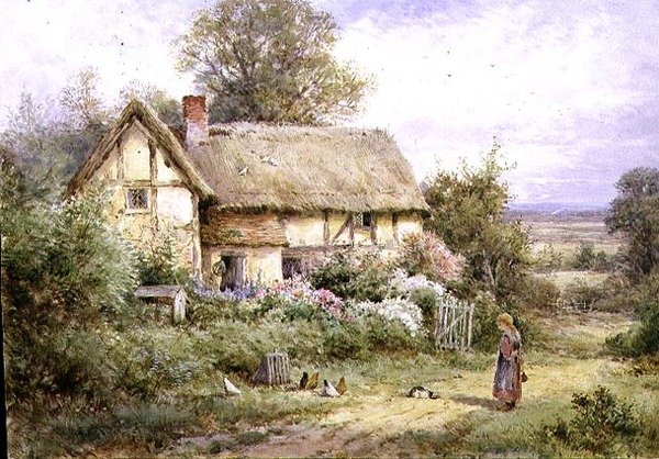 Fodring af bedstemors kæledyr (akvarel og gouache på papir) af Henry John Sylvester Stannard