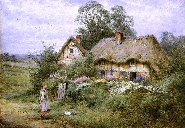 Fodring af den hvide killing (akvarel og gouache på papir) af Henry John Sylvester Stannard