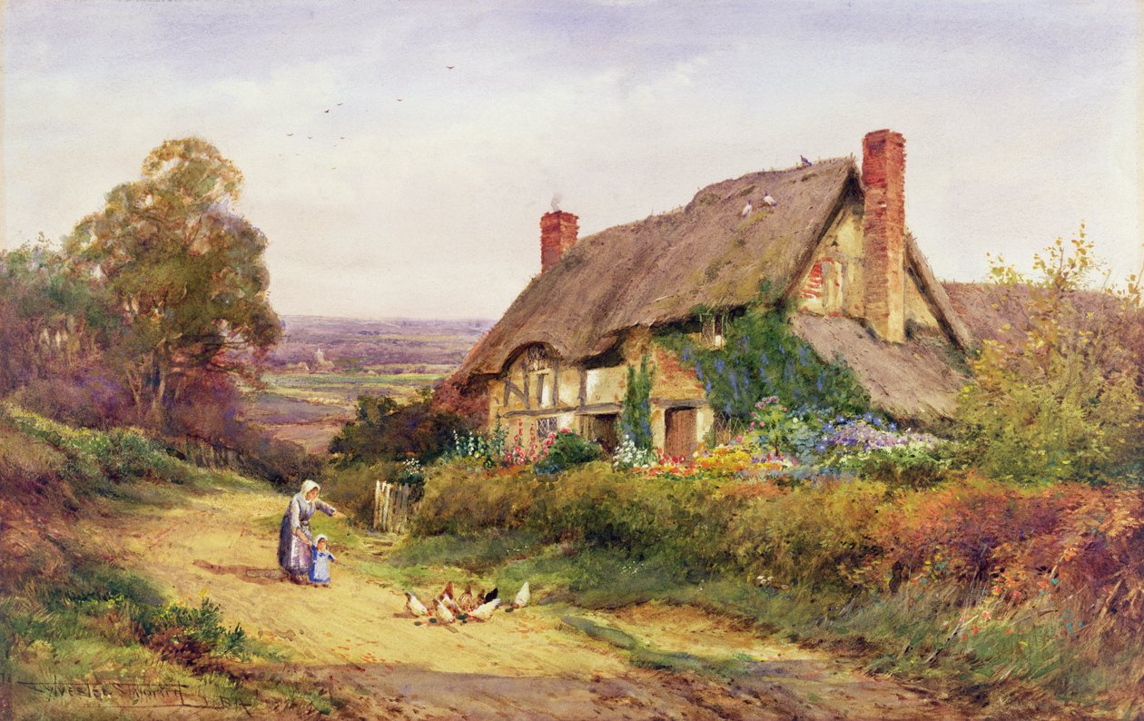 Første møde (akvarel) af Henry John Sylvester Stannard