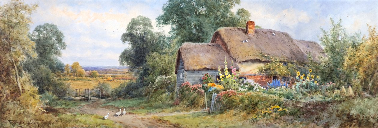 The Country Cottage (akvarel) af Henry John Sylvester Stannard