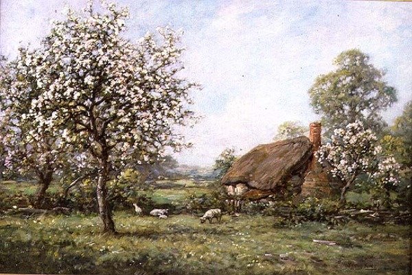 Sommerhus i foråret af Henry John Yeend King