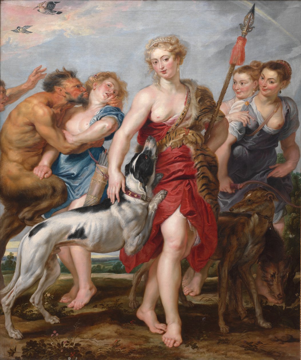 Diana og hendes nymfer på vej på jagt af Henry Joseph Redouté