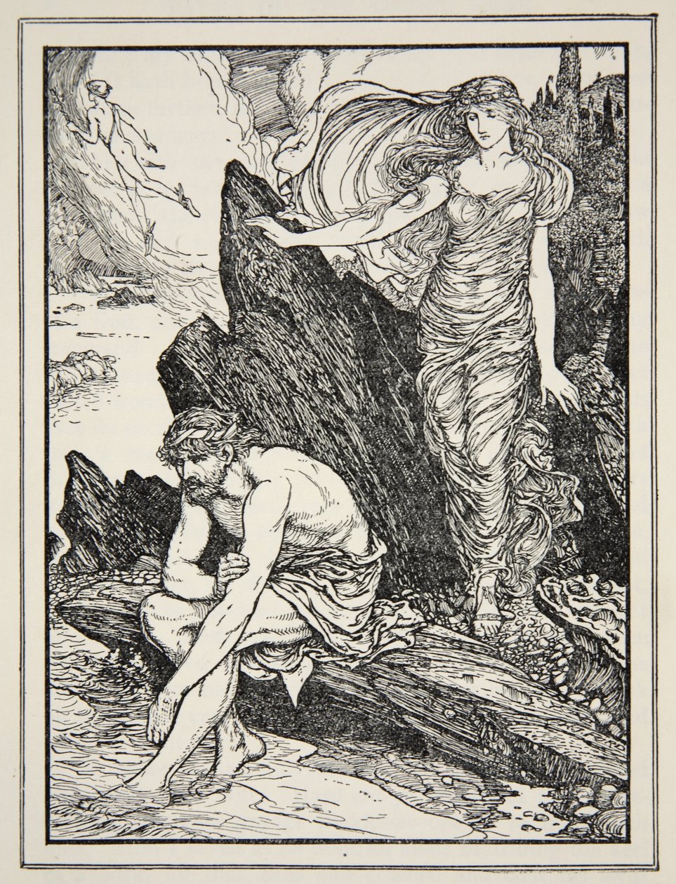 Calypso forbarmer sig over Ulysses, fra 