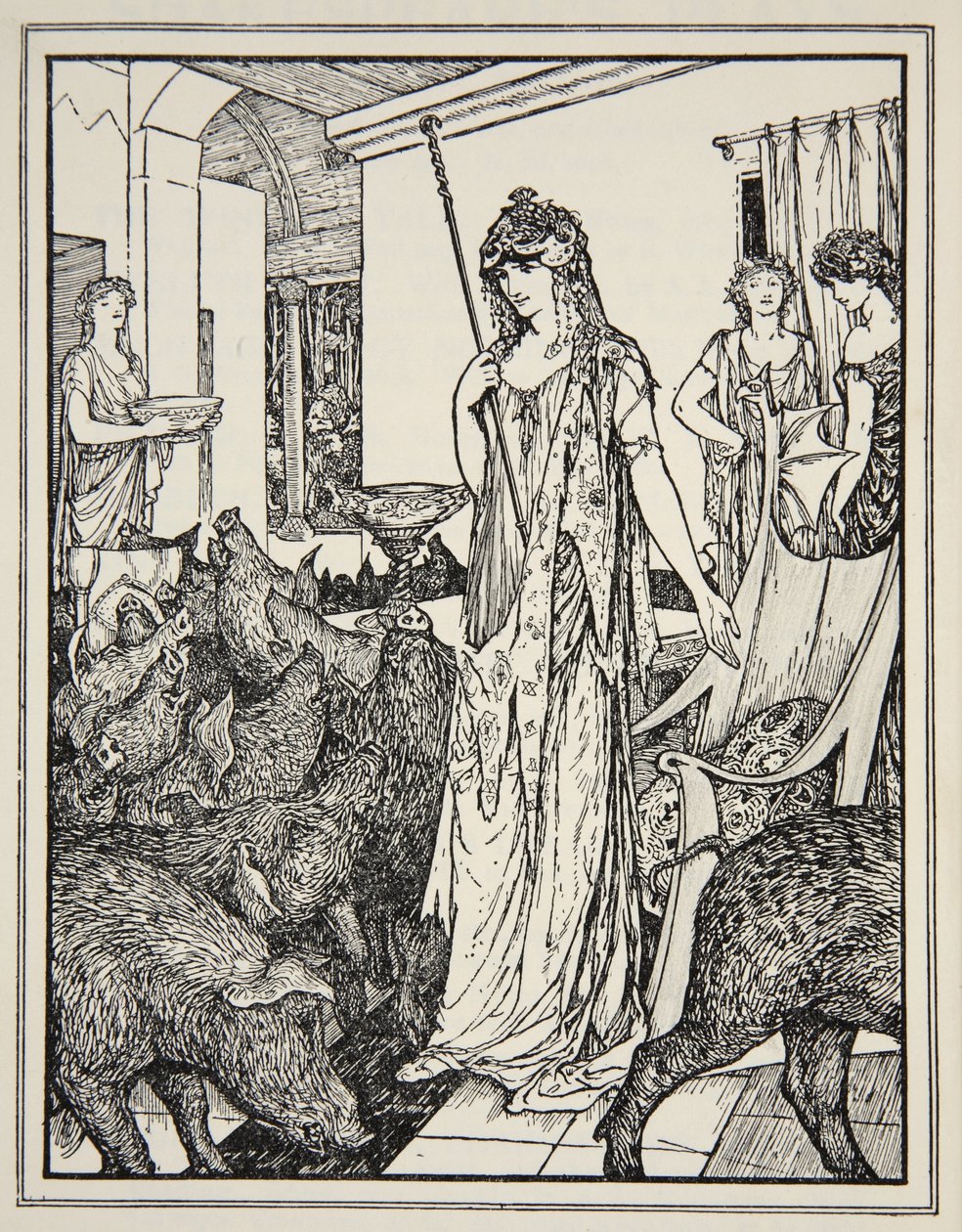 Circe sender svinet (The Companions of Ulysses) til Styes, frontispice fra 