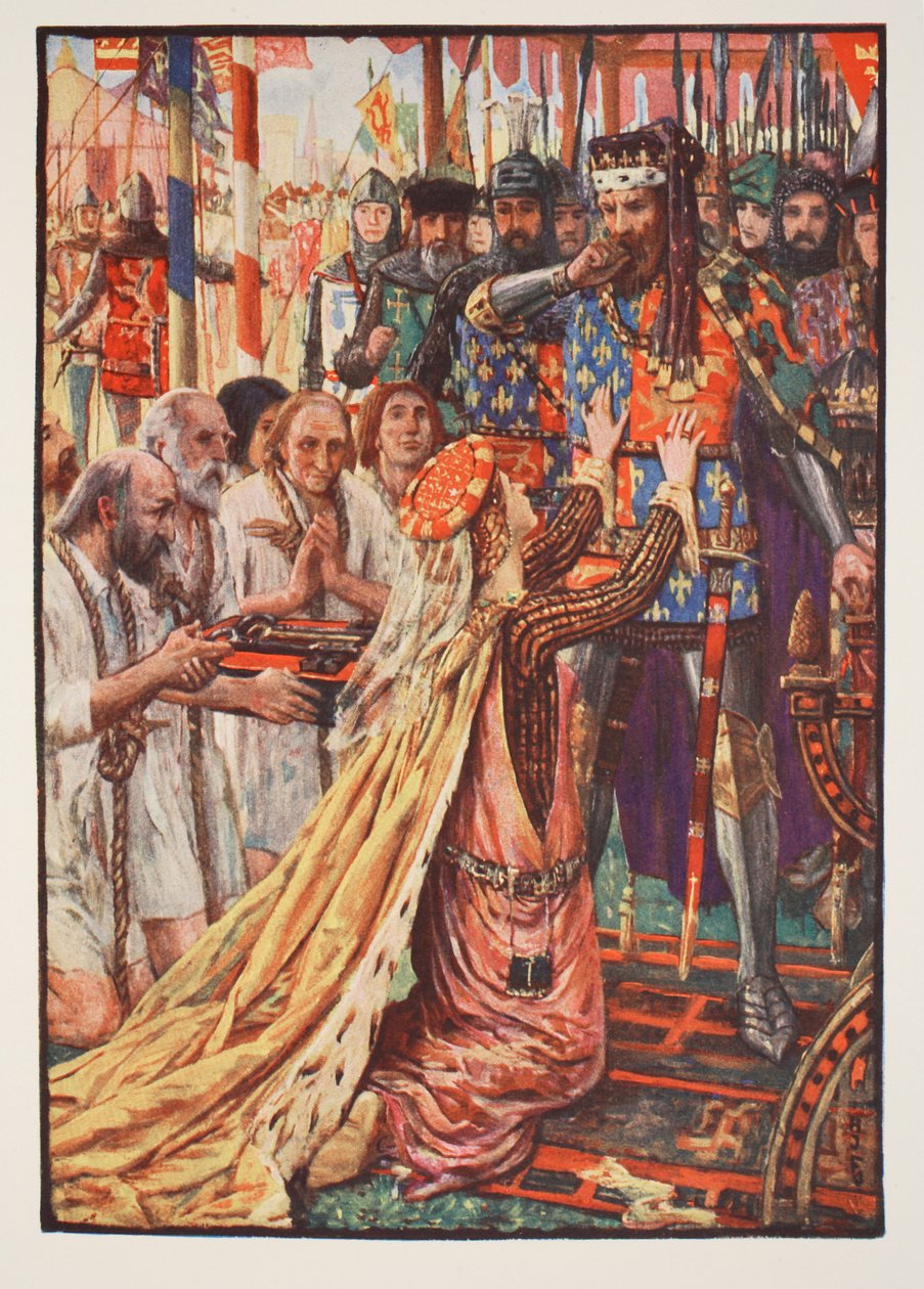 Edward III i Calais, illustration fra 