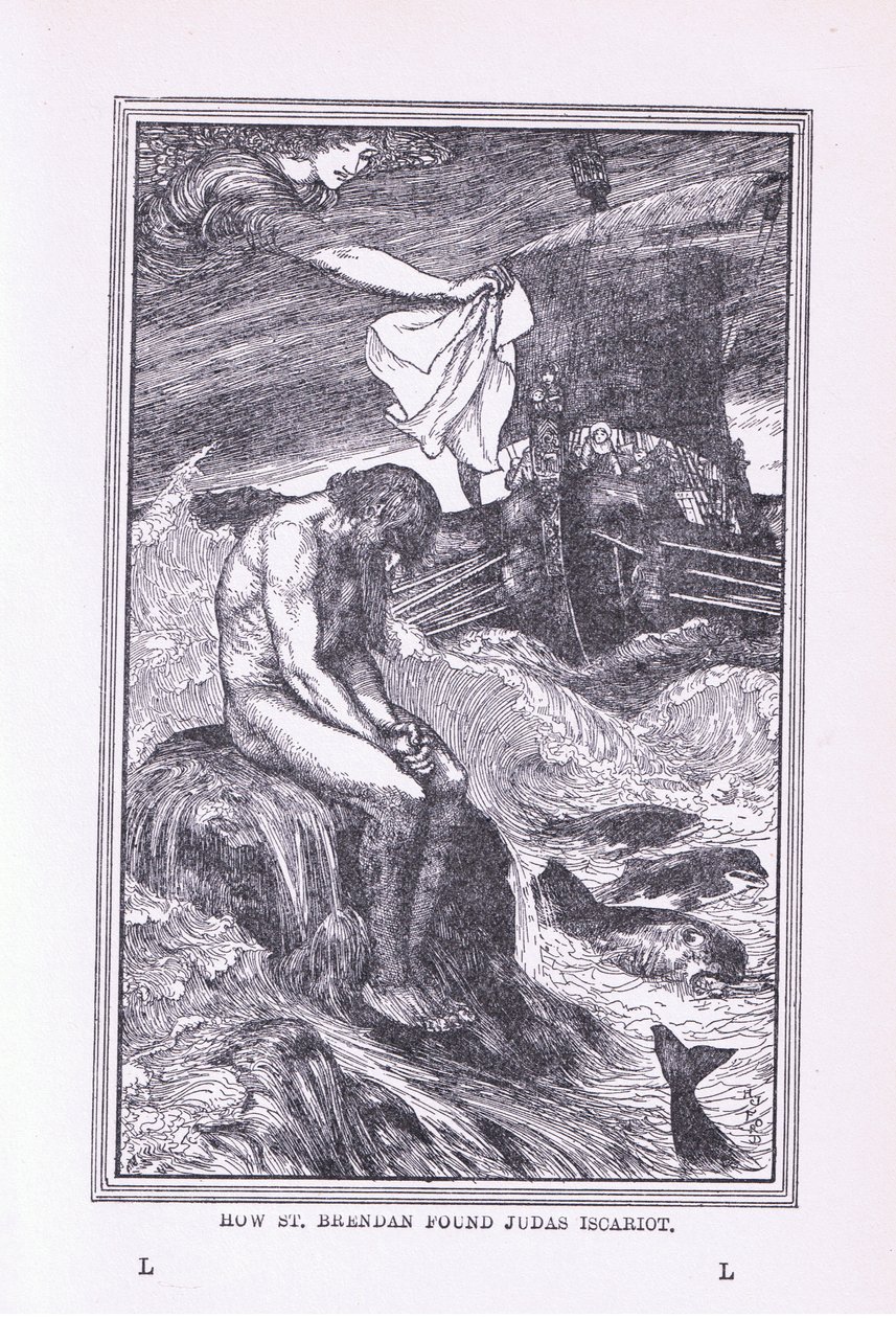 Hvordan Sankt Brendan fandt Judas Iskariot, 1912 af Henry Justice Ford