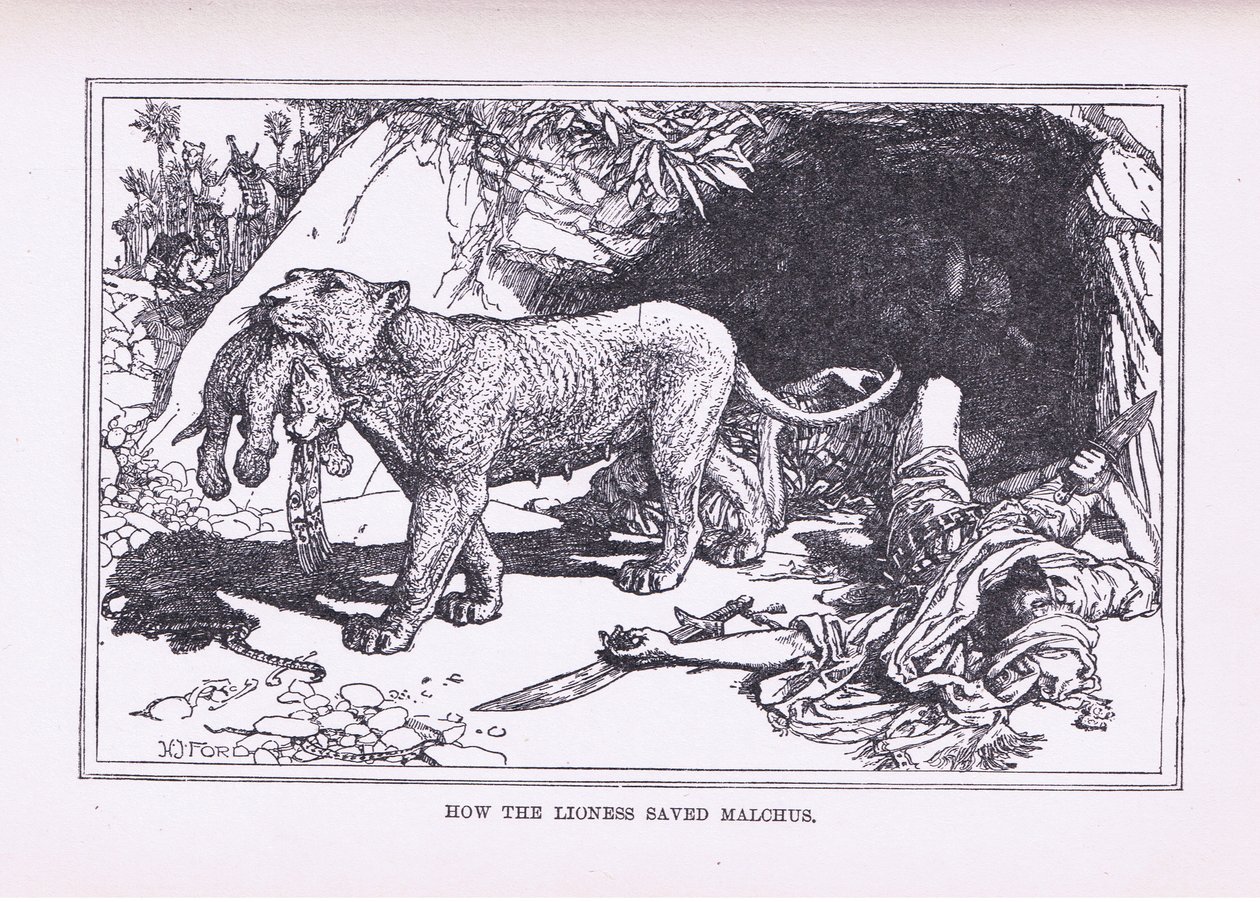 Hvordan løvinden reddede Malcus, 1912 af Henry Justice Ford