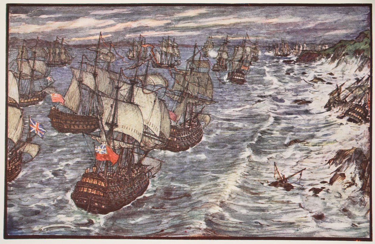 Quiberon Bay, 1759, illustration fra 