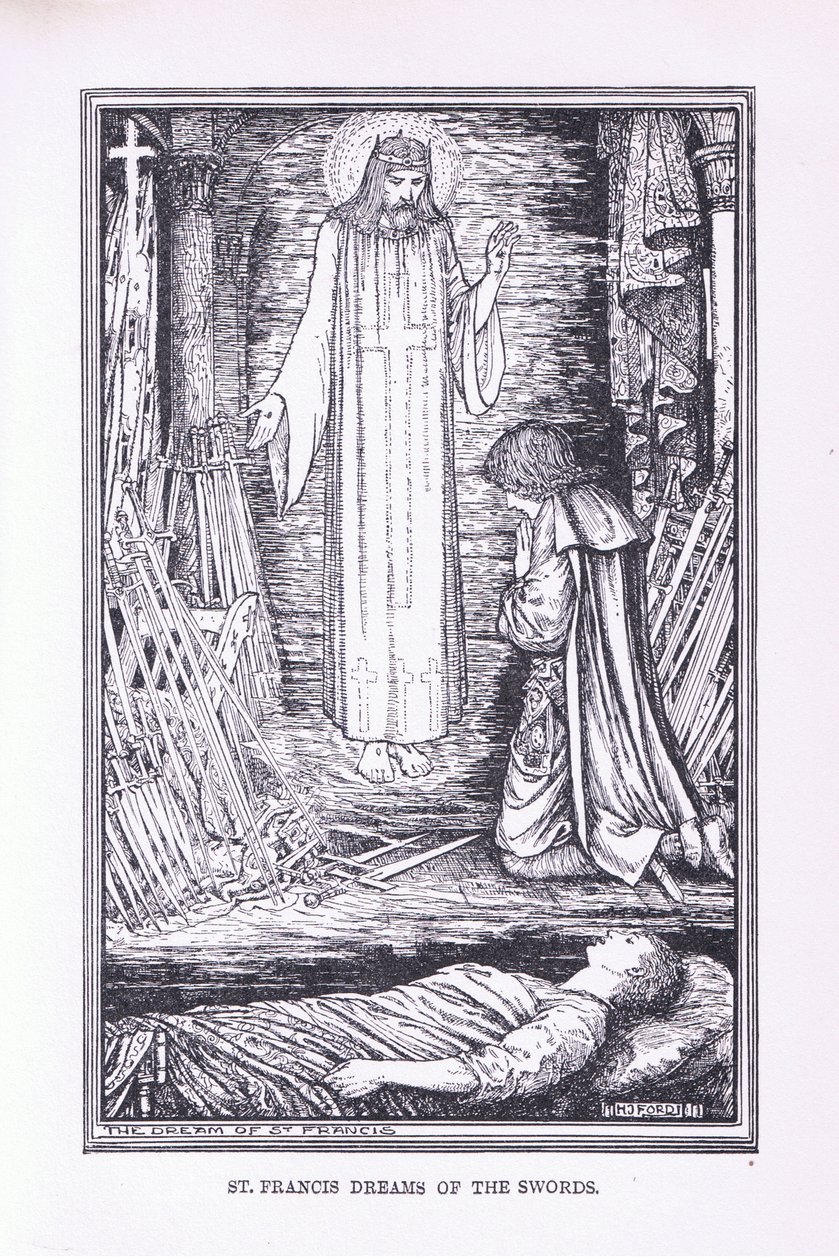 Frans drømmer om sværdene, 1912 af Henry Justice Ford