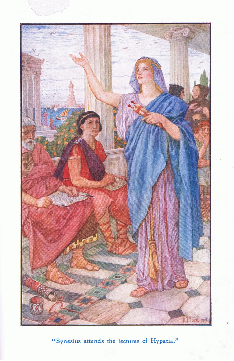 Synesius overværer Hypatias forelæsninger, 1912 af Henry Justice Ford