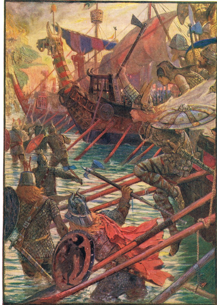 The Landing of the Danes, illustration fra 