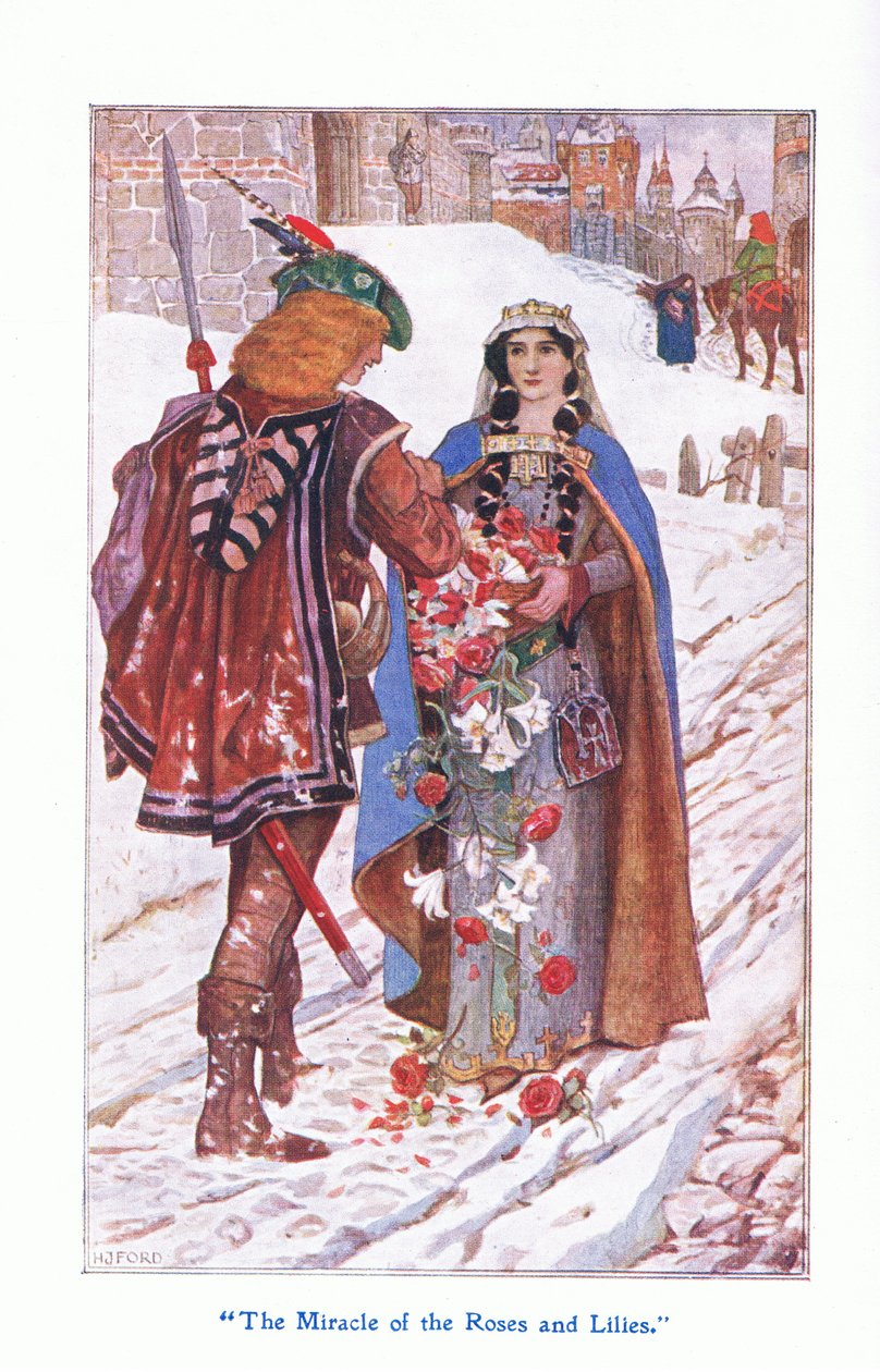 Miraklet med roser og liljer, 1912 af Henry Justice Ford