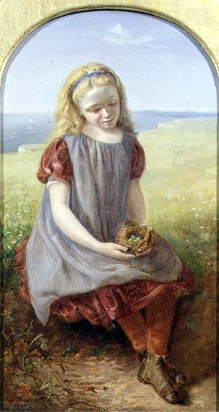 Pige med Fuglerede af Henry Larpent Roberts