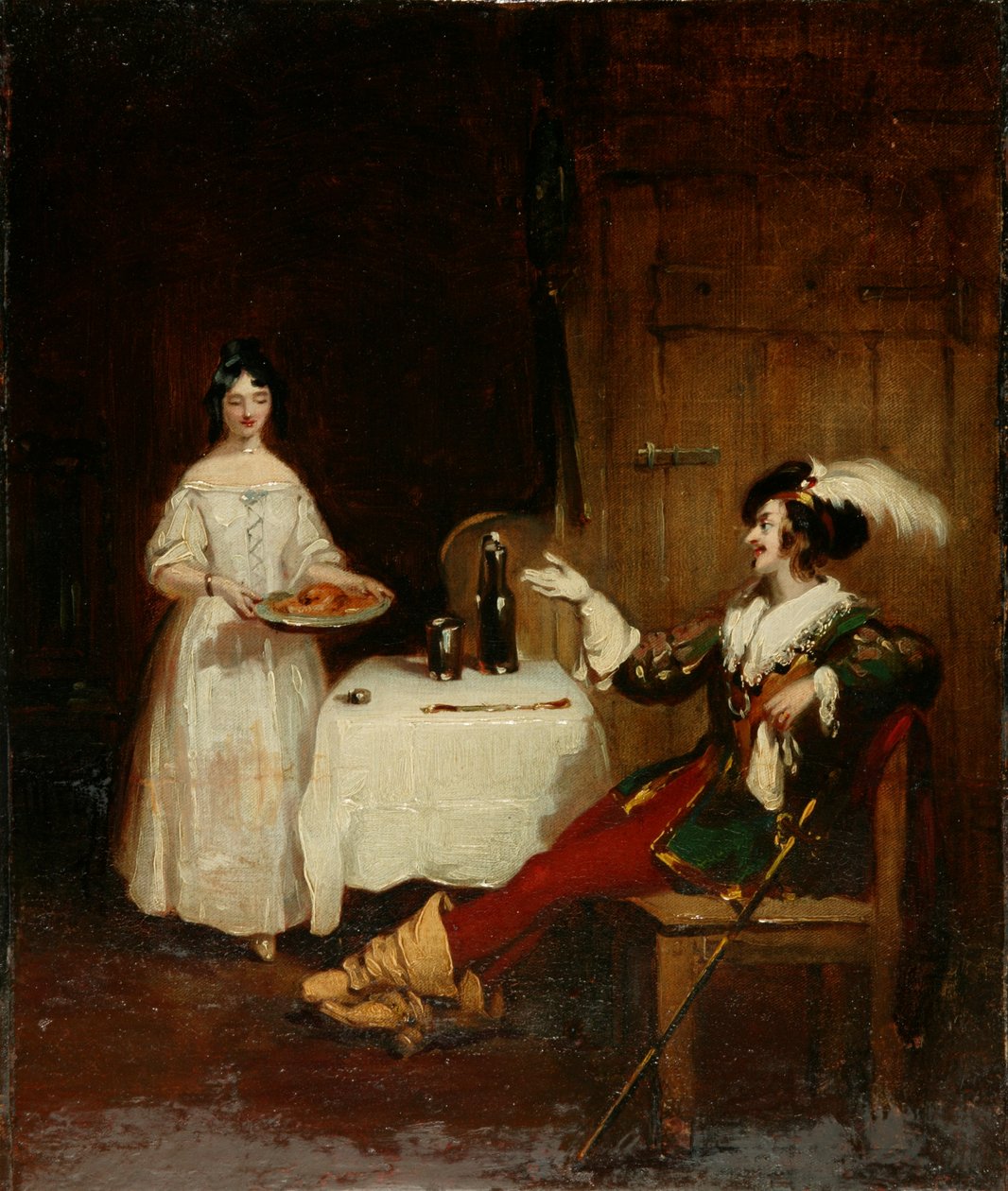 Sir Piercie Shafton og Mysie Harper, ca. 1831 (olie på lærred) af Henry Liverseege